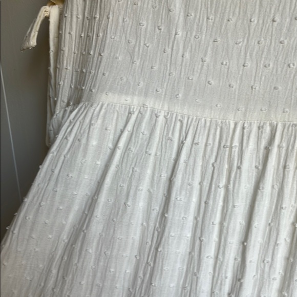 Madewell Swiss Dot Cotton Cream Cottage Core Easter Coastal Boho Maxi Dress Sz M - Picture 13 of 13